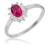 Inel argint cu piatra rosie DiAmanti Z0422A_P-DIA (Argint 925‰ 1,7 g.)